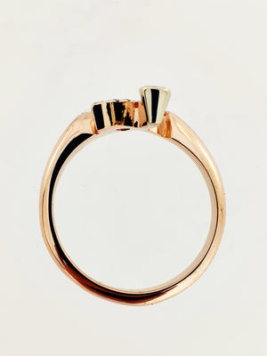 Diamantring rosagull -12 brill 0,23 ct
